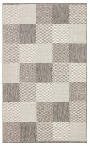 Savne Gri Modern Geometrik Desenli Kilim