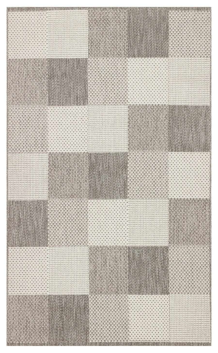 Savne Gri Modern Geometrik Desenli Kilim