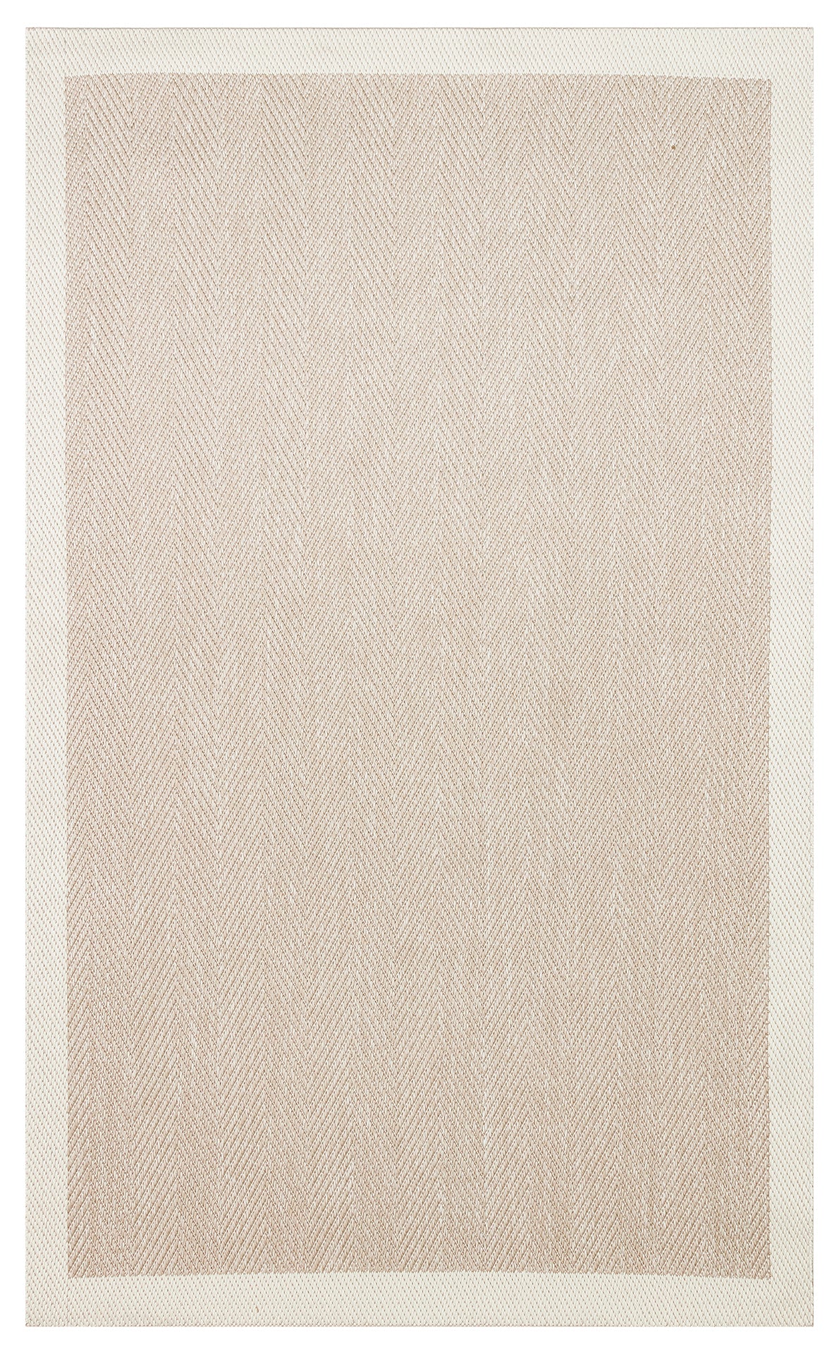 Savne Bej Ekru Geometrik Modern Pamuk Polyester Kilim