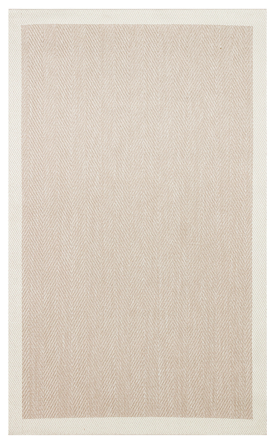Savne Bej Ekru Geometrik Modern Pamuk Polyester Kilim