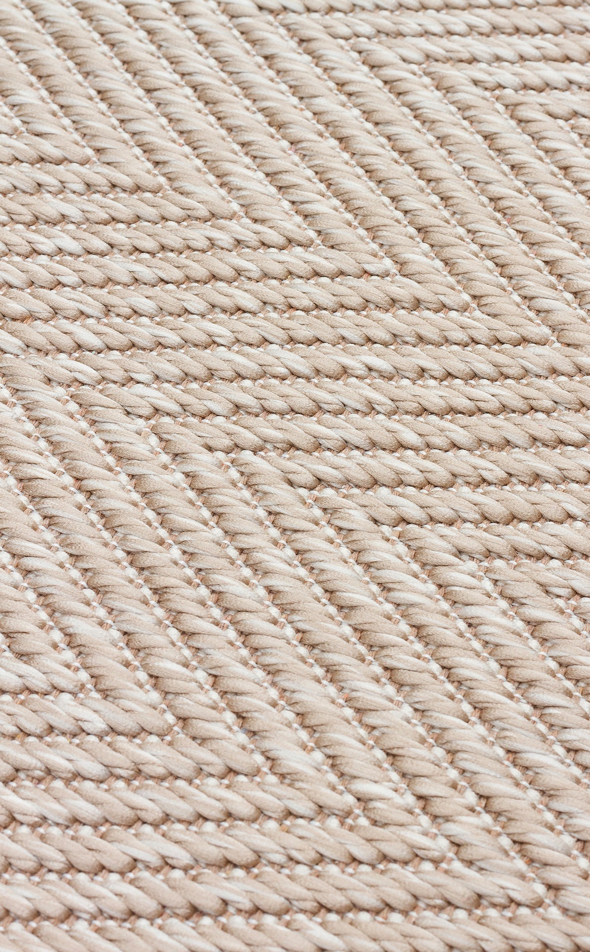 Savne Bej Ekru Geometrik Modern Pamuk Polyester Kilim – detay görünümü