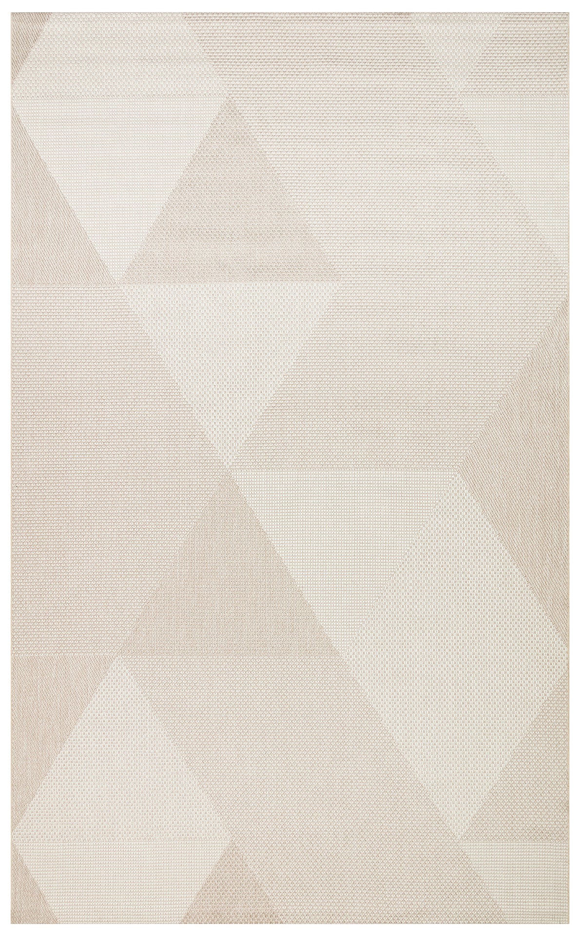 Savne Bej Krem Üçgen Geometrik Desenli Modern Halı