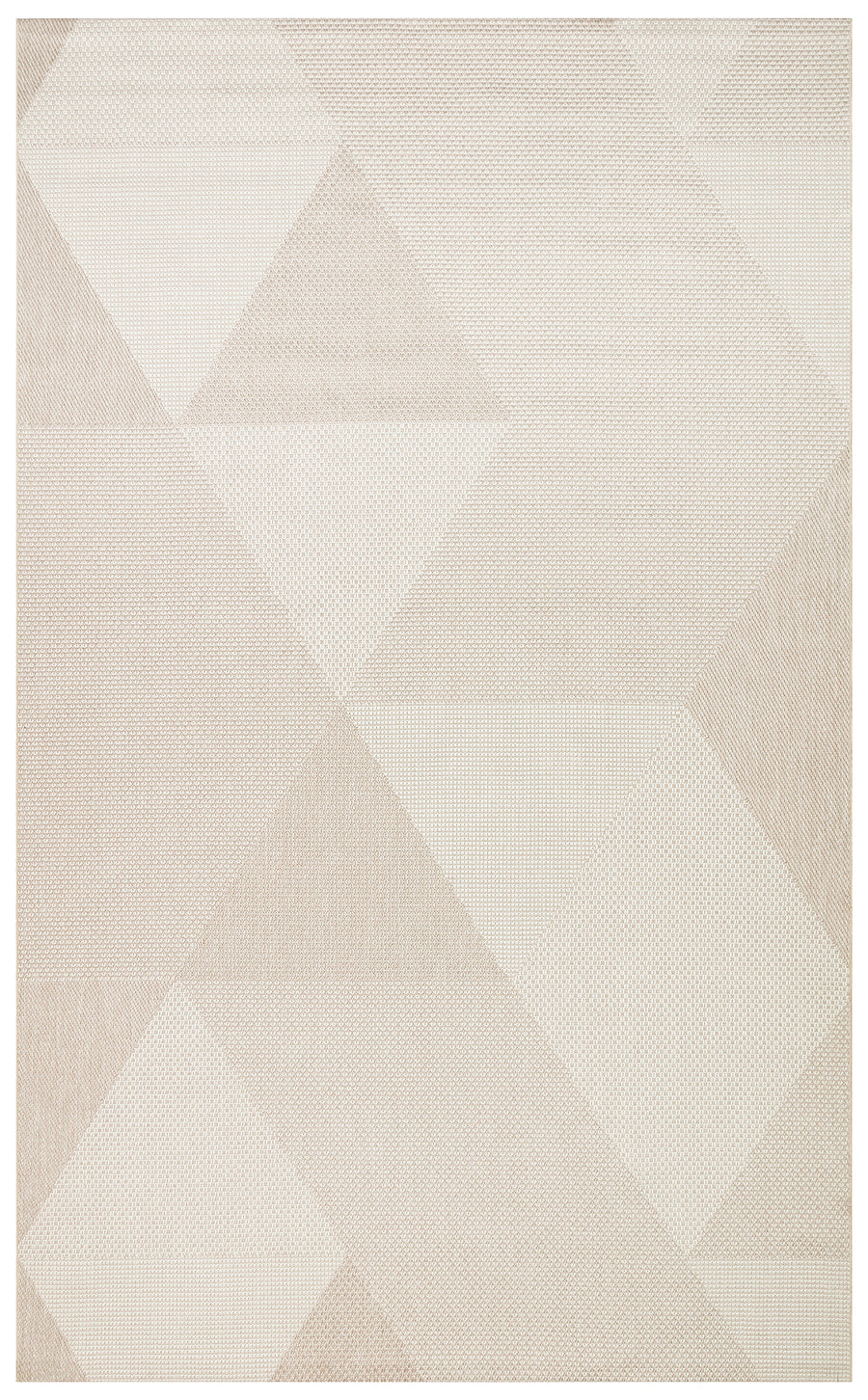 Savne Bej Krem Üçgen Geometrik Desenli Modern Halı