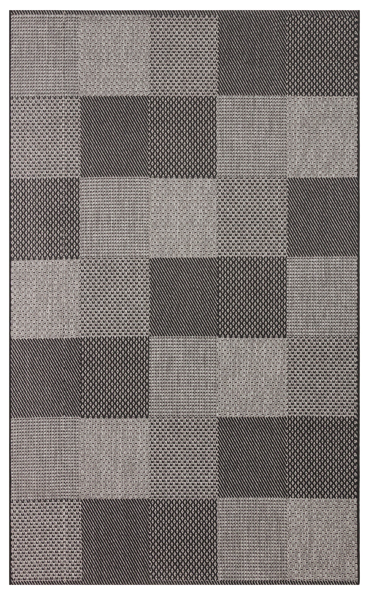 Savne Antrasit Gri Geometrik Desenli Modern Kilim
