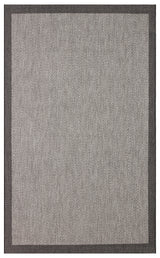 Savne Grey Black Geometric Pattern Modern Kilim
