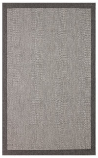 Savne Gri Siyah Geometrik Desenli Modern Kilim