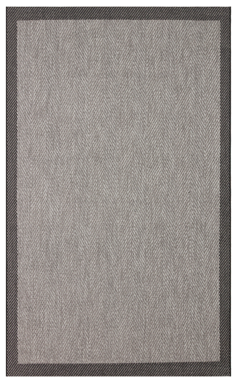 Savne Grey Black Geometric Modern Kilim Patterned Rug