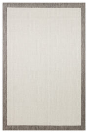Savne Gri Bej Bordürlü Kaymaz Tabanlı Modern Kilim
