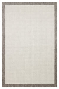 Savne Gri Bej Bordürlü Kaymaz Tabanlı Modern Kilim
