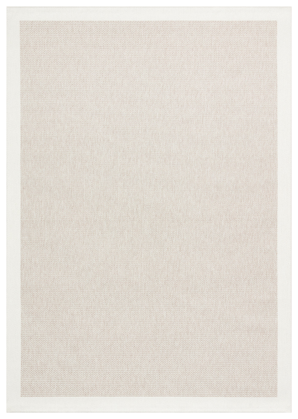 Savne Bej Kırmızı Bordürlü Düz Modern Kilim