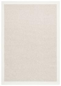 Savne Beige Red Bordered Plain Modern Machine-Made Rug