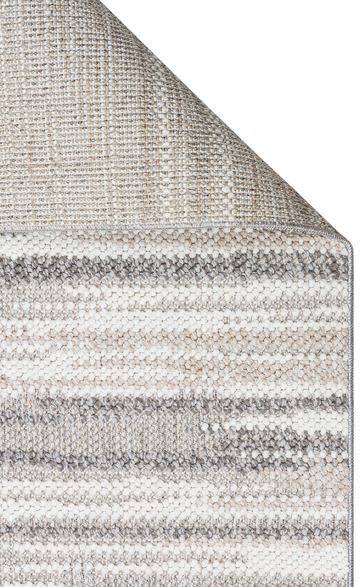 Aleva Gri Bej Modern Soyut Desenli Polyester Halı – genel görünüm