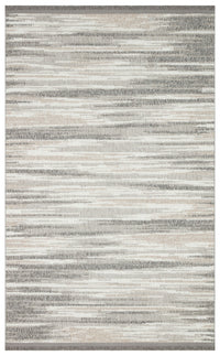 Alfombra Aleva gris y beige de poliéster, moderna, con diseño abstracto