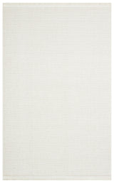 Aleva Ecru Plain Modern Looped Machine-Made Rug