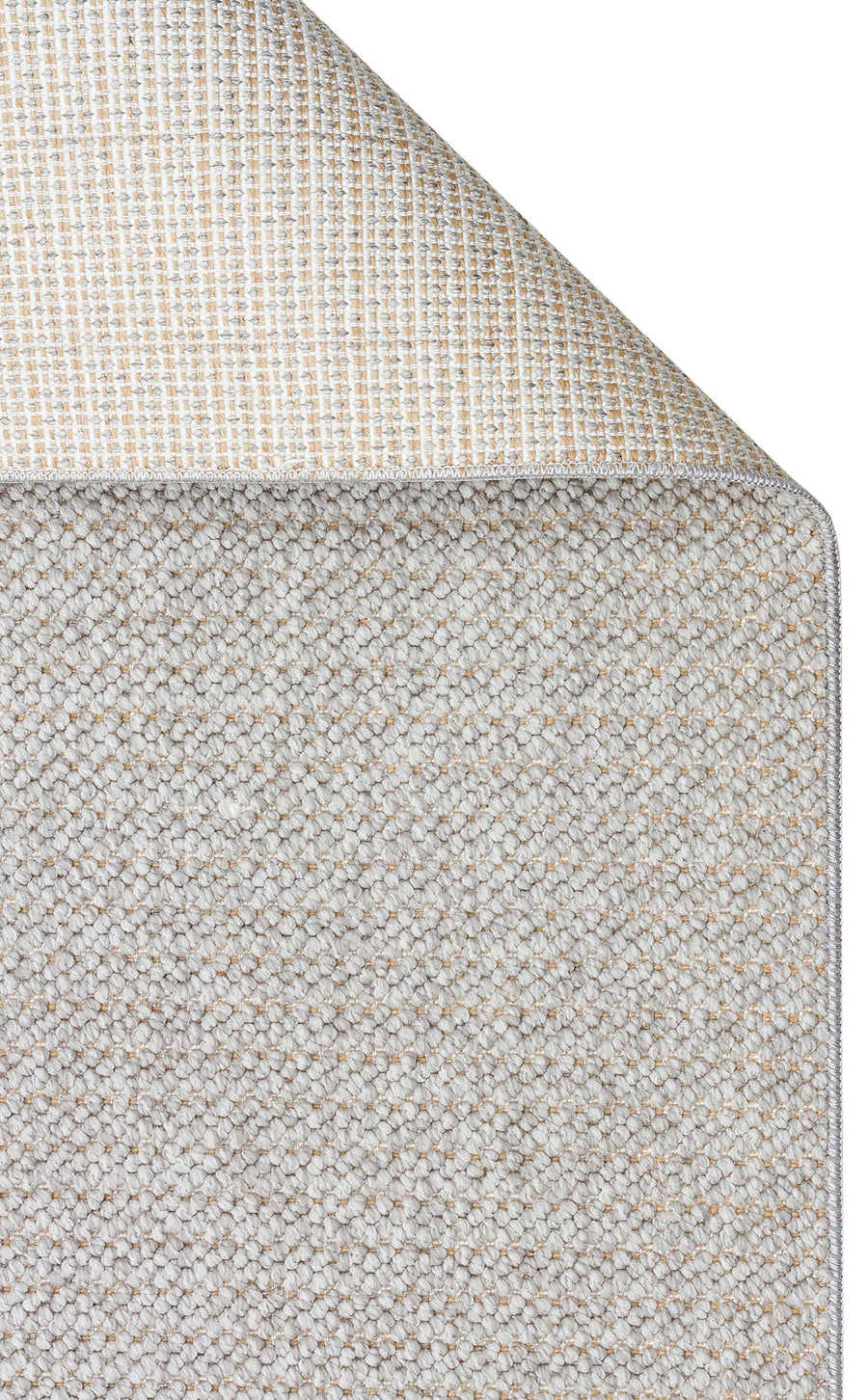 Aleva Bej Gri Düz Renk Modern Polyester Makine Halısı – genel görünüm