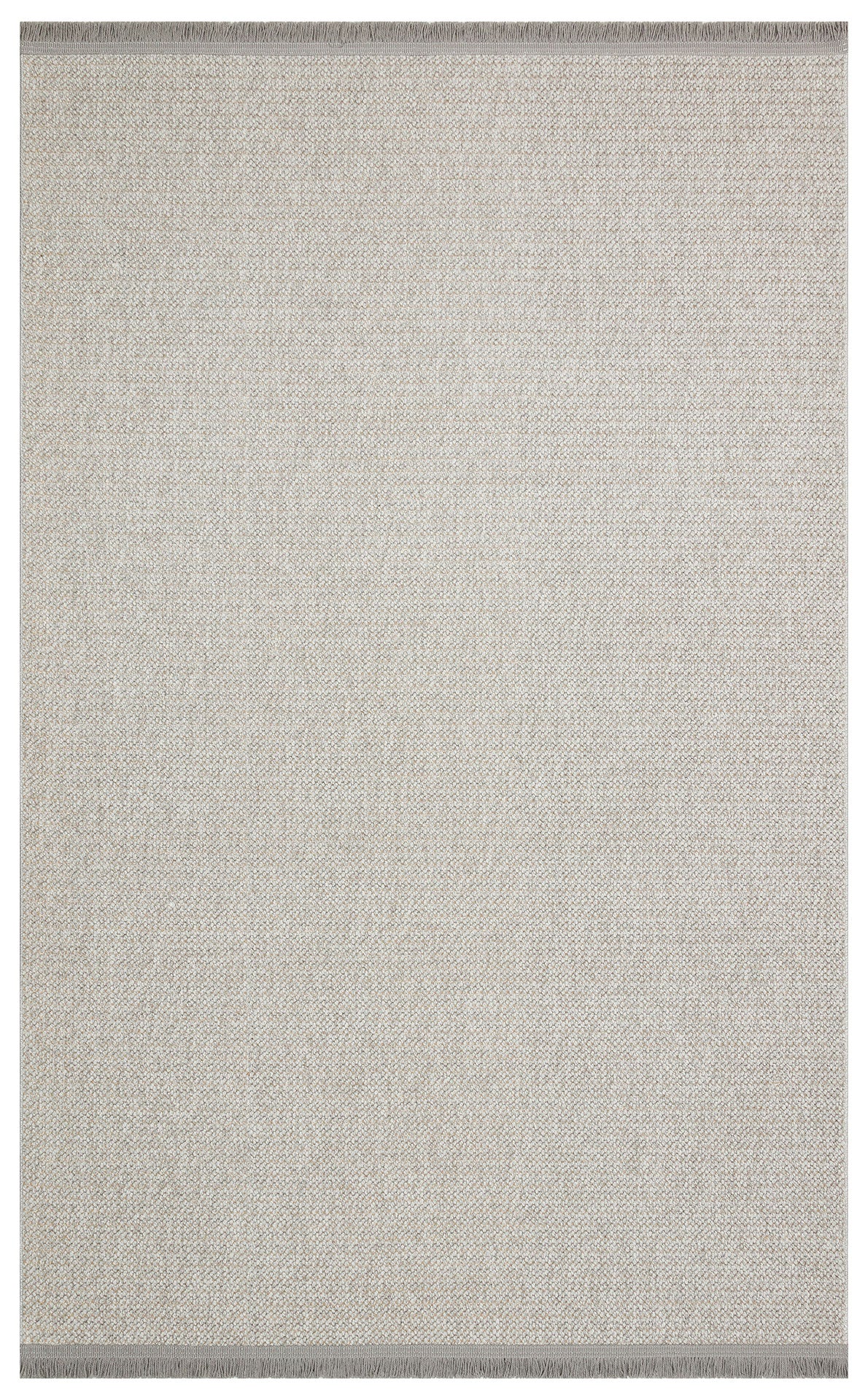 Aleva Bej Gri Düz Renk Modern Polyester Makine Halısı