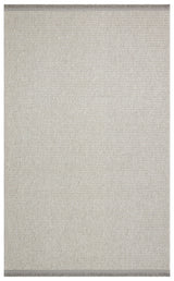 Aleva Beige Grey Plain Modern Polyester Machine-Made Rug