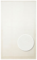 Ramri Ecru White Plain Modern Living Room Rug