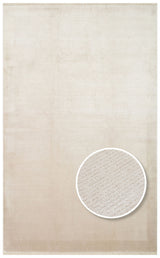 Ramri Beige Cream Modern Plain Embossed Machine-Made Rug