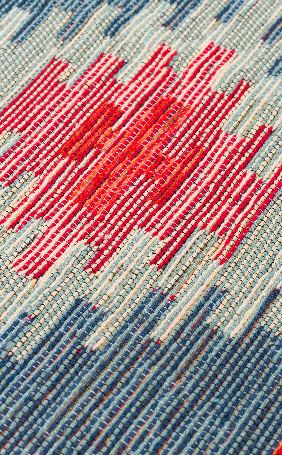Lerva Etnik Çok Renkli Geometrik Desenli Kilim – mekânda kullanım