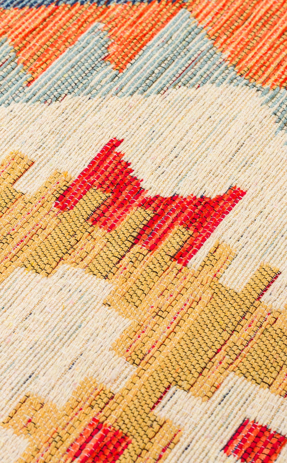 Lerva Çok Renkli Etnik Geometrik Desenli Kilim – mekânda kullanım