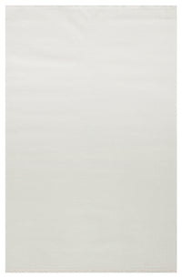 Zomri White Solid Color Plain Surface Polyester Cotton Rug