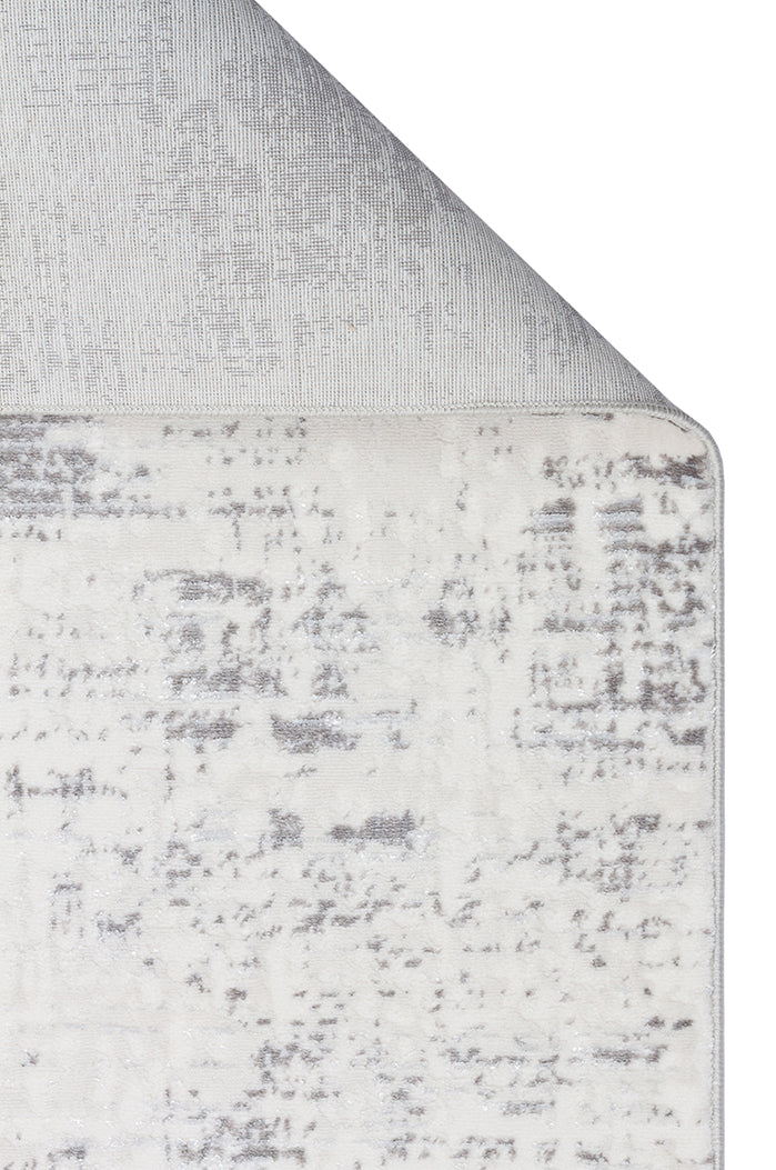 Zomri Krem Açık Gri Lekeli Soyut Desenli Modern Halı – genel görünüm
