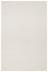 Alfombra Vayra beige, lisa y de color uniforme, con flecos, sencilla, para sala de estar