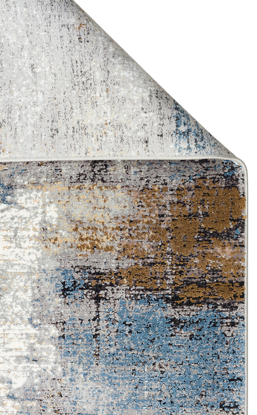 Alben Gri Beyaz Soyut Desenli Modern Halı – genel görünüm