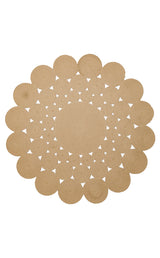 Orvena Natural Jute Rug with Looped Openwork Design
