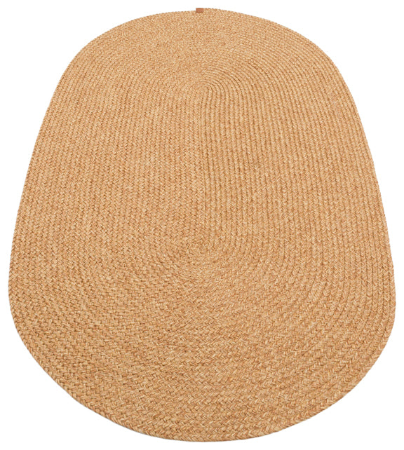 Orvena Naturel Düz Örgü Oval Jüt Halı