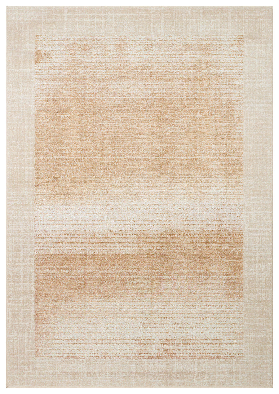 Nivlo Bej Taba Modern Geometrik Polyester Halı