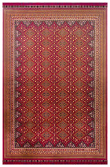 Torka Red Navy Ethnic Pattern Machine-Made Rug