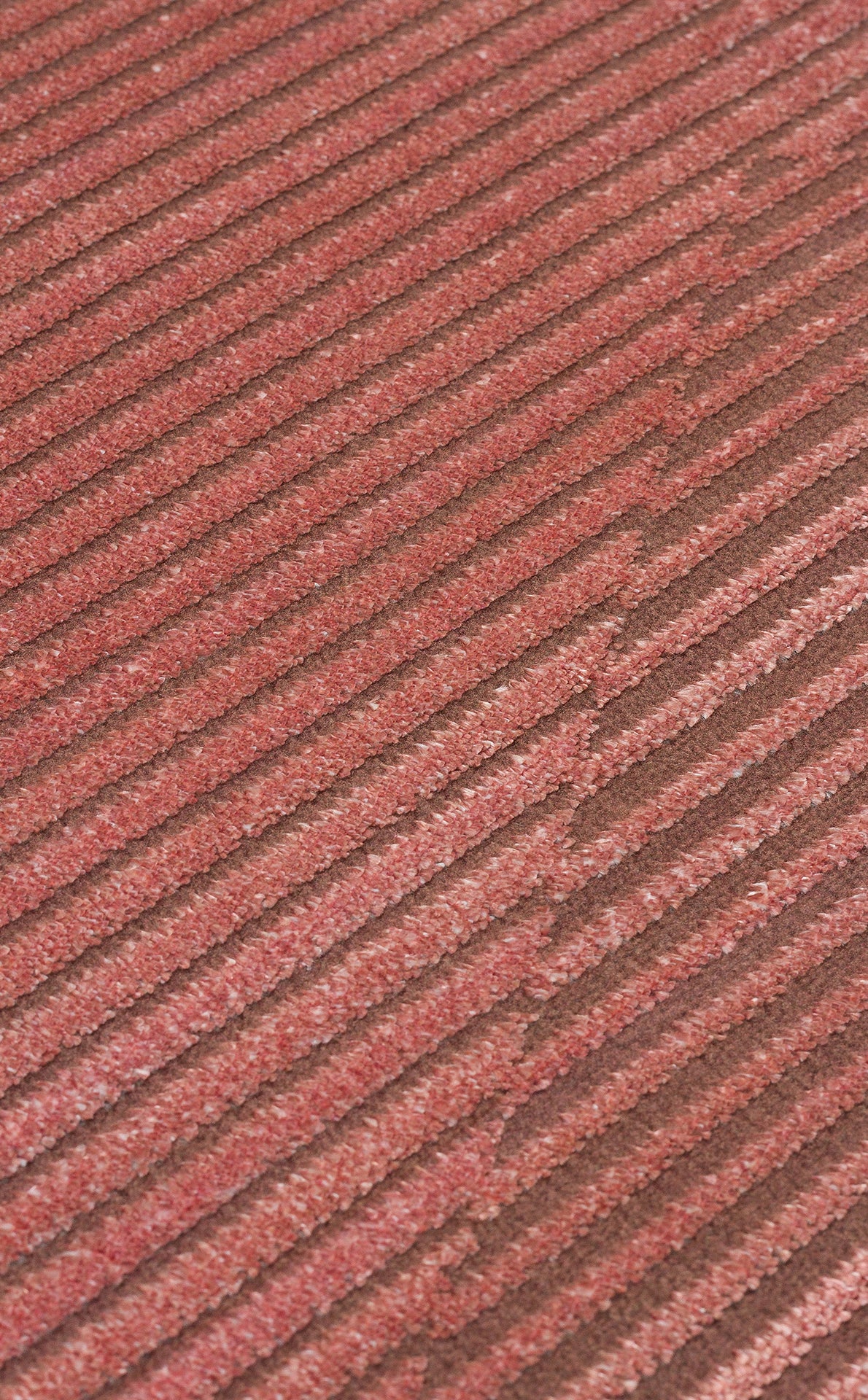 Lesra Pembe Kahverengi Geometrik Kabartmalı Modern Halı – detay görünümü