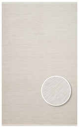 Nivora Tapis beige uni moderne en acrylique, en relief, tissé à la machine