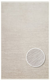 Tapis Nivora gris clair uni, moderne, en acrylique
