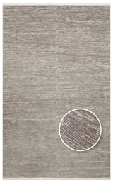 Nivora - Tapis moderne gris et blanc au motif abstrait