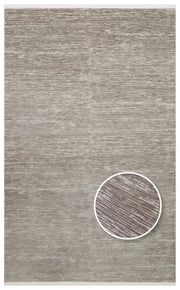 Nivora Gri Beyaz Soyut Desenli Modern Halı