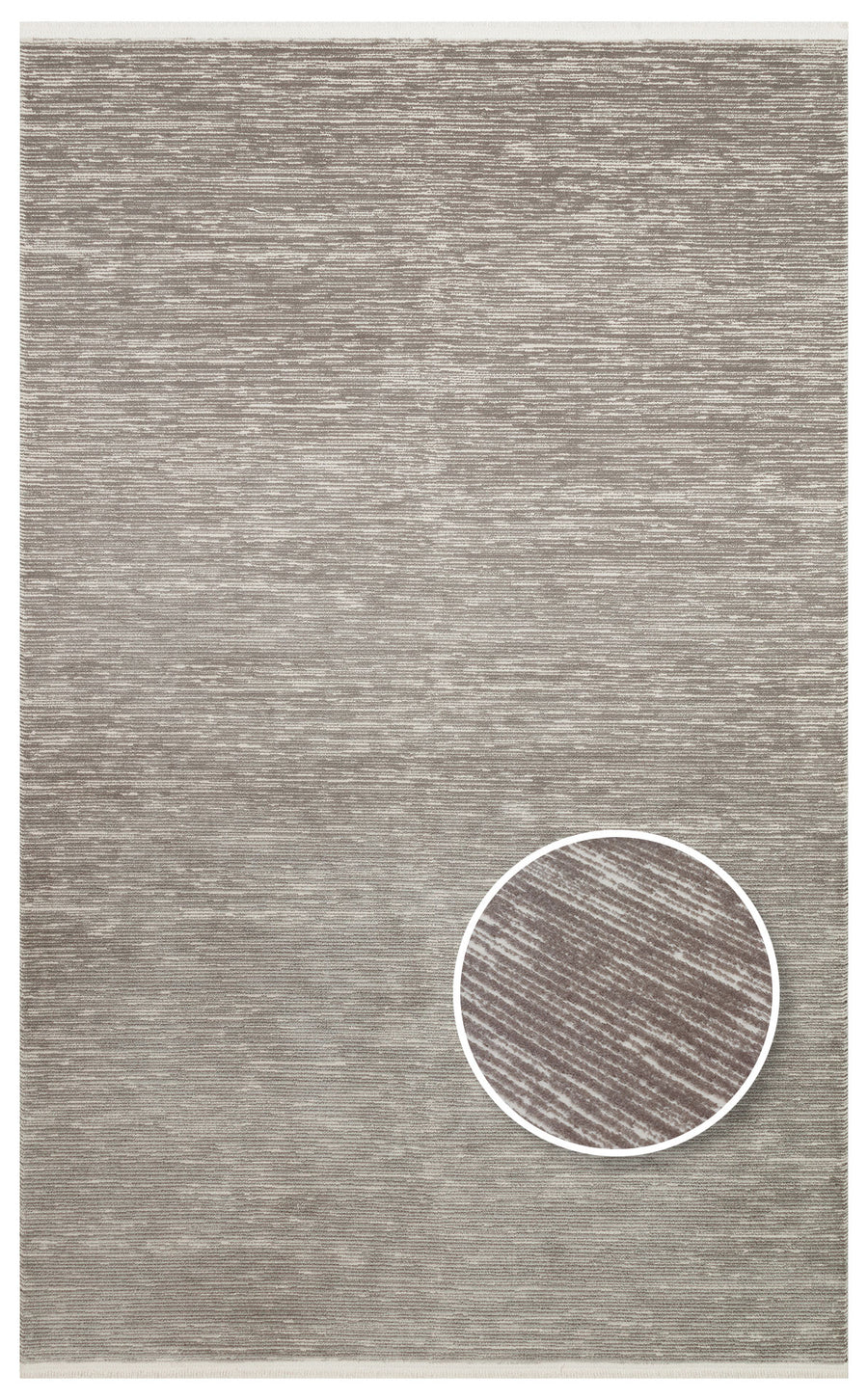 Nivora Gri Beyaz Soyut Desenli Modern Halı
