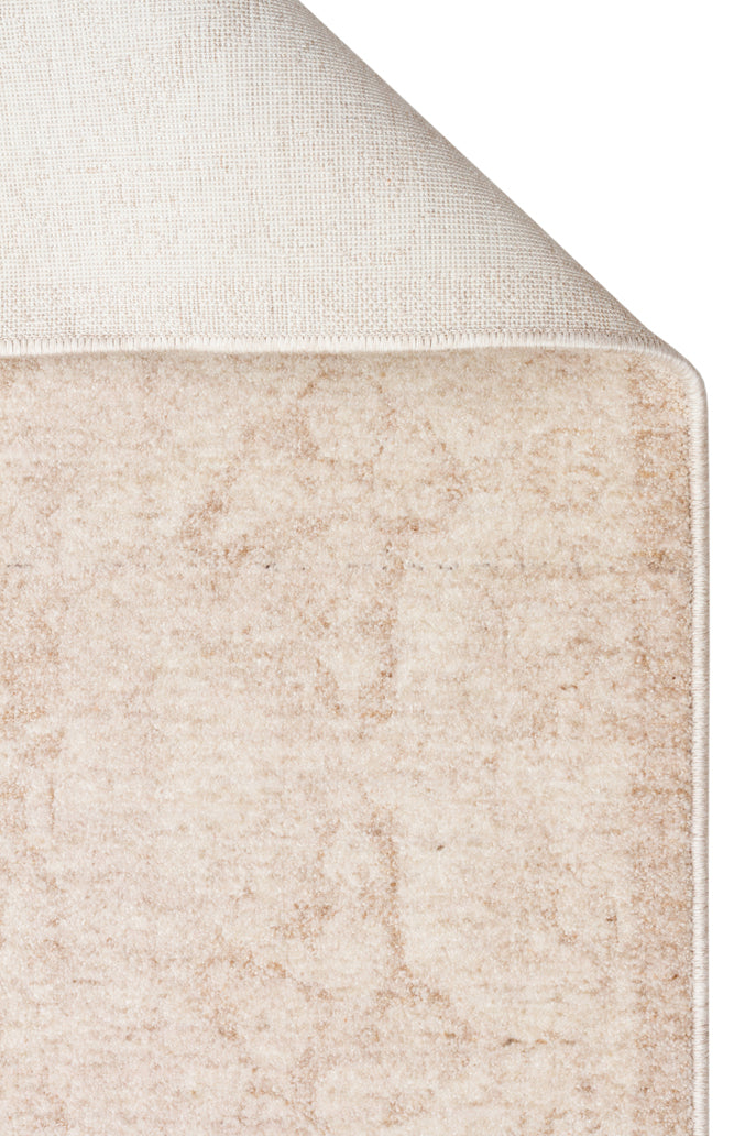 Kiramo Krem Bej Klasik Madalyon Desenli Polyester Halı – genel görünüm