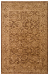 Kiramo Brown Beige Medallion Classic Machine-Made Rug