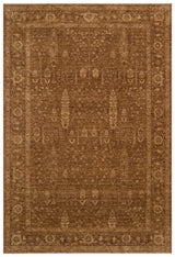 Kiramo Brown Beige Vintage Floral Machine-Made Rug