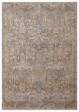 Tapis Varvo gris multicolore, motif médaillon classique