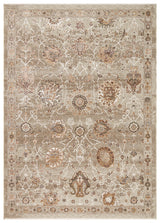 Varvo Tapis beige et marron classique à motif médaillon