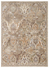 Varvo Beige Braun Medaillon Muster Klassischer Kelim