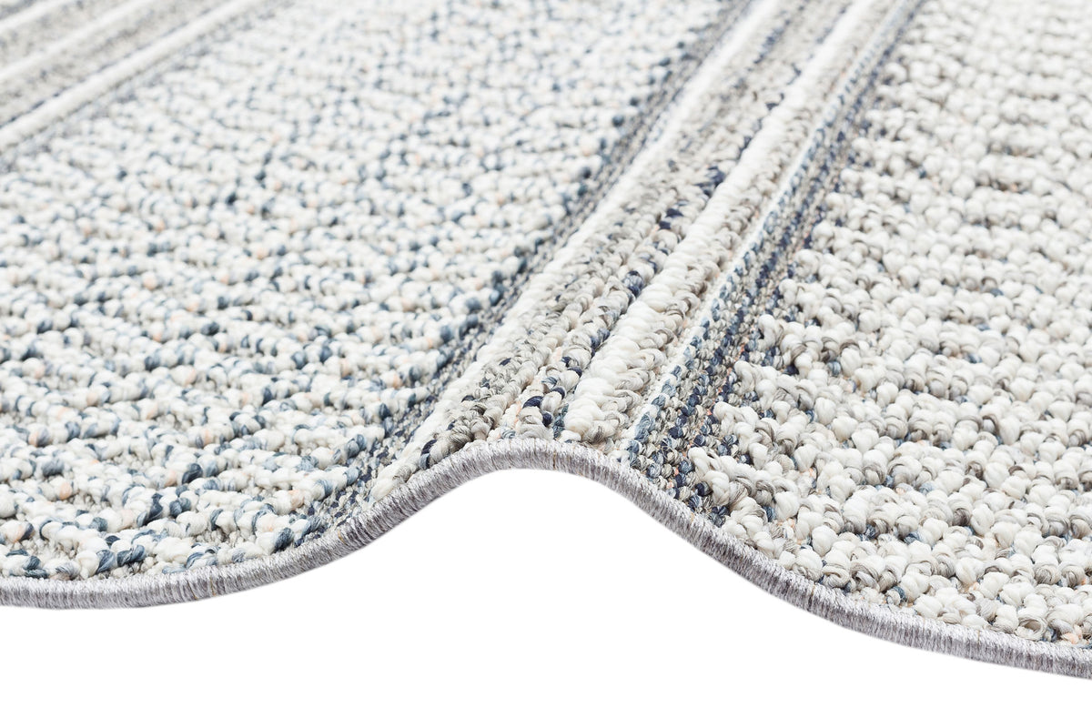 Rivra Gri Beyaz Geometrik Desenli Modern Kilim – genel görünüm