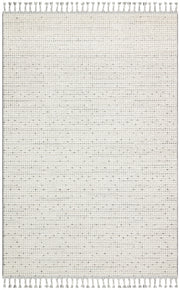 Rivra Ekru Gri Geometrik Desenli Modern Makine Halısı