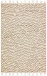 Rivra Beige Red Geometric Pattern Modern Rug