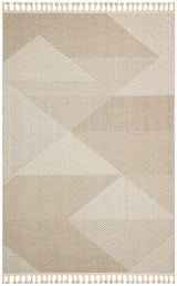 Rivra Beige Creme Geometrischer Moderner Polypropylen Teppich