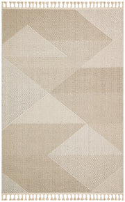 Rivra Bej Krem Geometrik Modern Polipropilen Halı